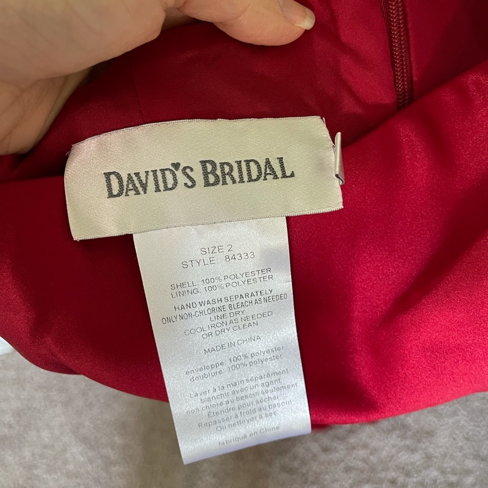 NWT - Davids Bridal Apple Satin Bridesmaids dress - Picture 4 of 5